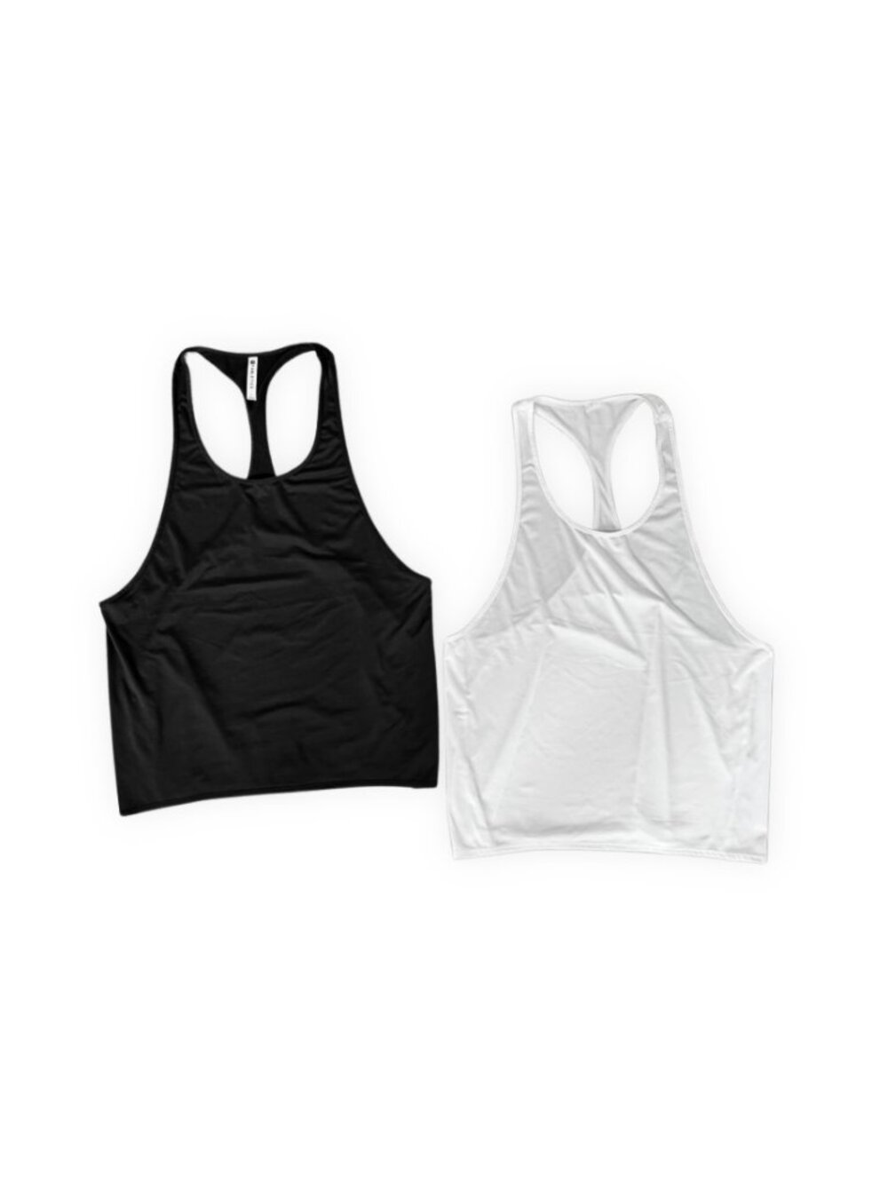 Fabletics Black & White Racerback Tank Top Set Size L